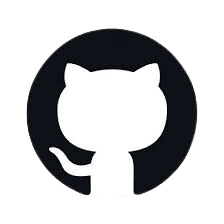 GitHub logo with a white cat silhouette on a black background