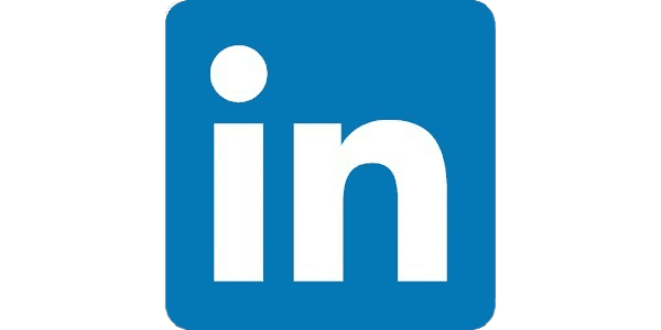 LinkedIn logo on a blue background
