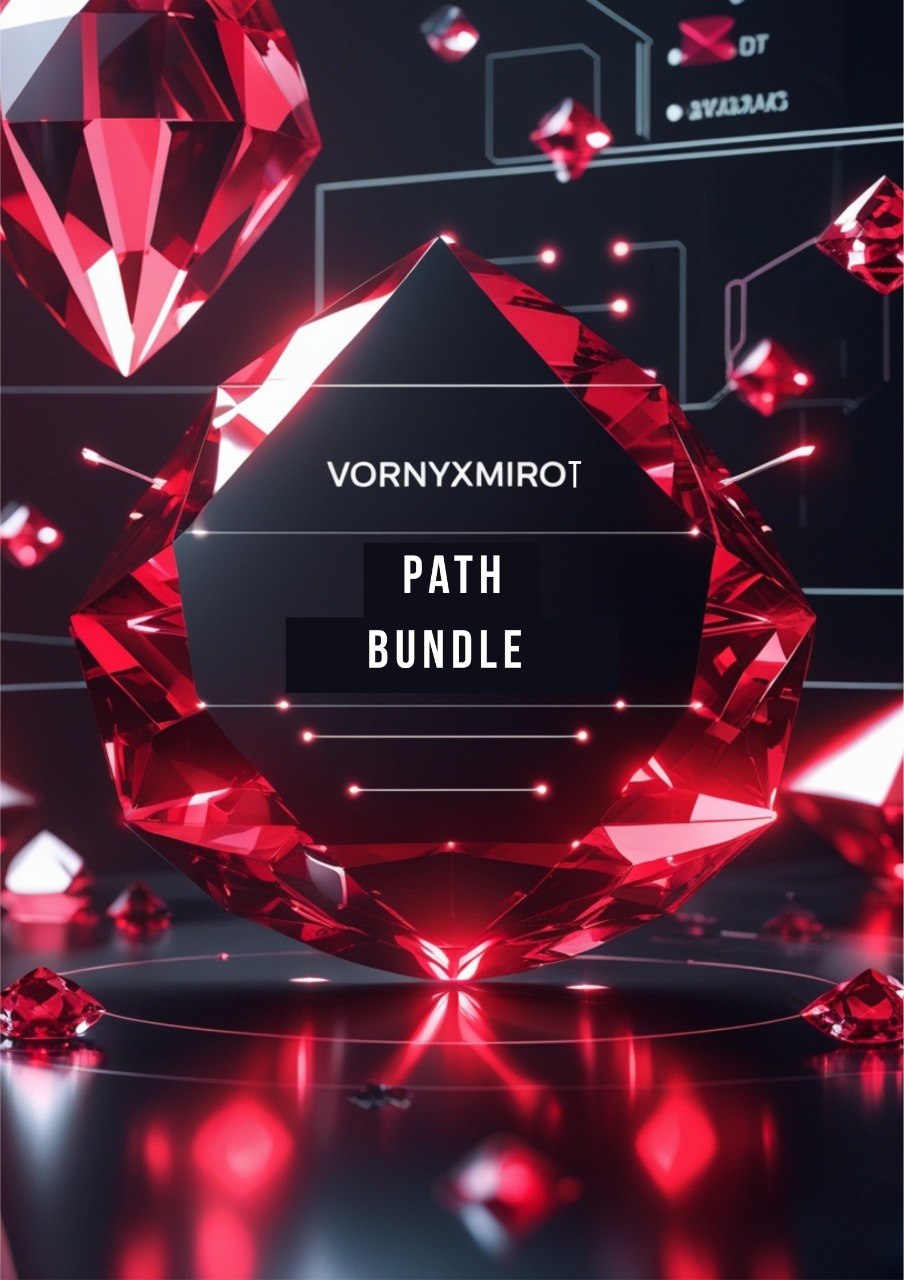 Red gemstone with 'Vornyxirot' text on a dark background